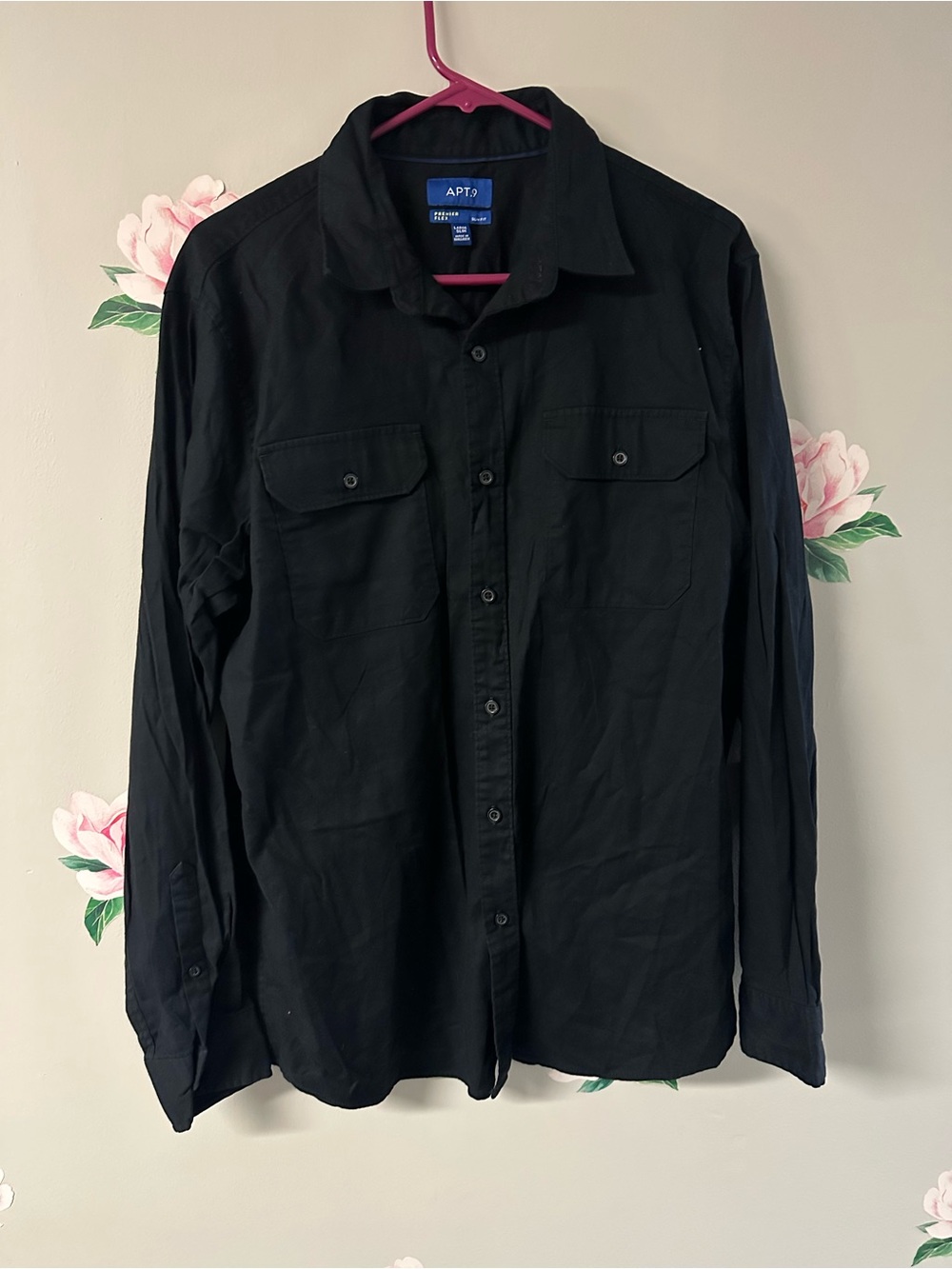 Apt. 9 Black Long-Sleeve Shirt Jacket